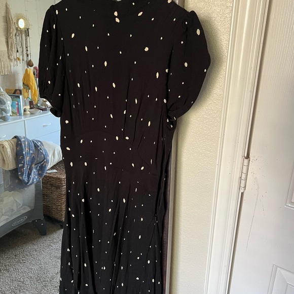 Free People Polka Dot Mini Dress | Black & White | Size 6 or Medium - Picture 3 of 4